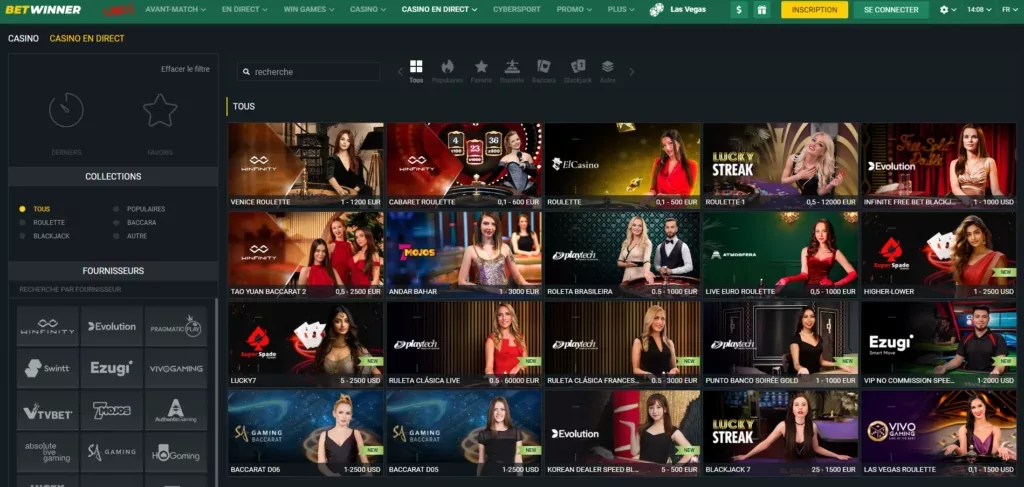 Jeux de Casino en Direct